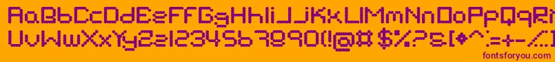 フォントSuckMyBalls – オレンジの背景に紫のフォント