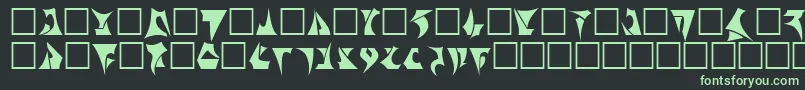 Klinzhai-fontti – vihreät fontit mustalla taustalla
