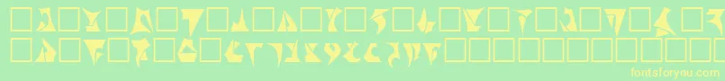 Klinzhai Font – Yellow Fonts on Green Background