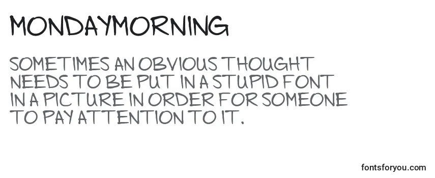Mondaymorning -fontin tarkastelu