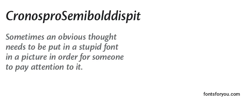 Review of the CronosproSemibolddispit Font