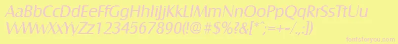 SalzburgRegularita Font – Pink Fonts on Yellow Background