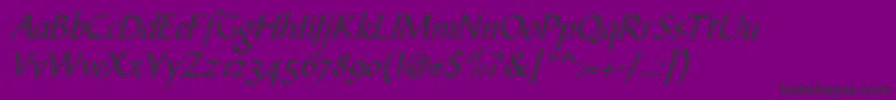 Biblescrt Font – Black Fonts on Purple Background