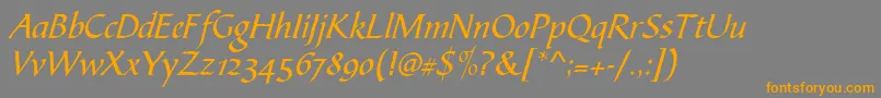 More about Biblescrt Font Biblescrt Font – Orange Fonts on Gray Background