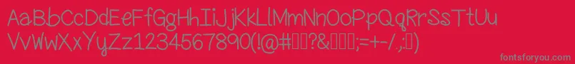 ChasingTheIceCreamTruck Font – Gray Fonts on Red Background