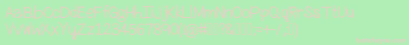 ChasingTheIceCreamTruck Font – Pink Fonts on Green Background