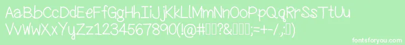 ChasingTheIceCreamTruck Font – White Fonts on Green Background
