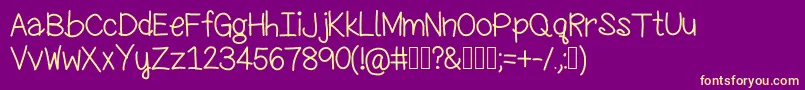 ChasingTheIceCreamTruck Font – Yellow Fonts on Purple Background