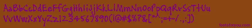 PftissueBold Font – Purple Fonts on Brown Background