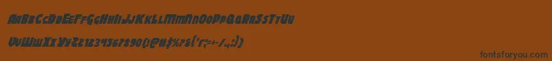 Blitzstrikecondital-fontti – mustat fontit ruskealla taustalla