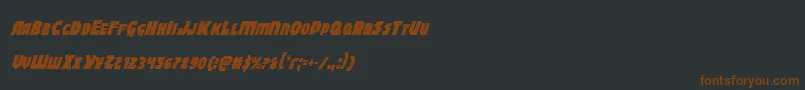 Blitzstrikecondital Font – Brown Fonts on Black Background