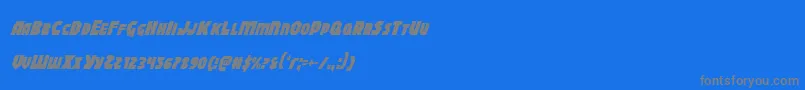 Blitzstrikecondital Font – Gray Fonts on Blue Background