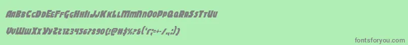 Blitzstrikecondital Font – Gray Fonts on Green Background