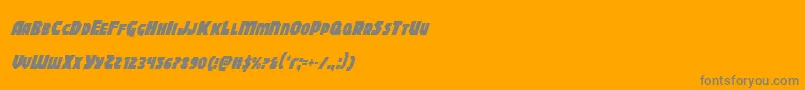 Blitzstrikecondital Font – Gray Fonts on Orange Background