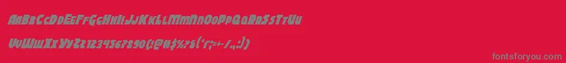 Blitzstrikecondital Font – Gray Fonts on Red Background