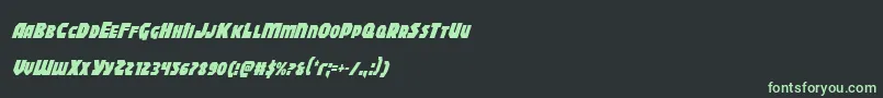 Blitzstrikecondital Font – Green Fonts on Black Background