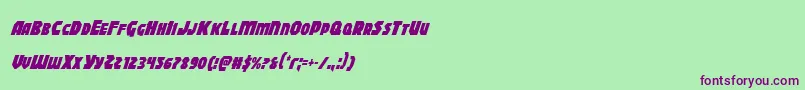 Blitzstrikecondital Font – Purple Fonts on Green Background