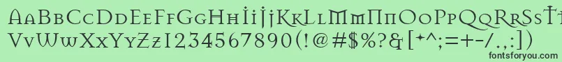 Шрифт MasonRegular – чёрные шрифты на зелёном фоне