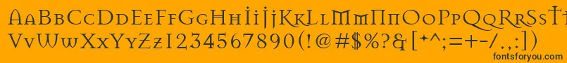 Шрифт MasonRegular – чёрные шрифты на оранжевом фоне