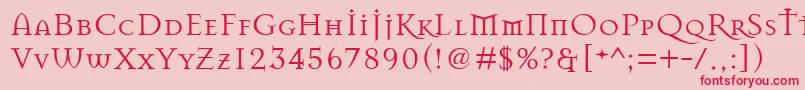 MasonRegular Font – Red Fonts on Pink Background