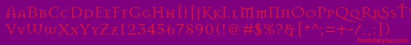 MasonRegular Font – Red Fonts on Purple Background