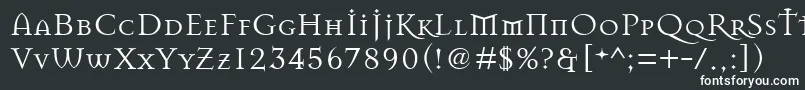 フォントMasonRegular – 黒い背景に白い文字