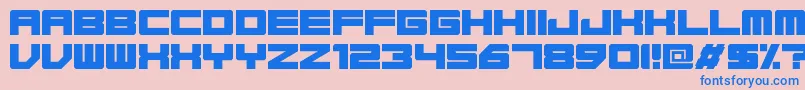 フォントBase45Regular – ピンクの背景に青い文字