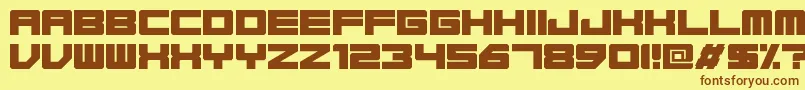 Base45Regular Font – Brown Fonts on Yellow Background