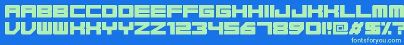 Base45Regular Font – Green Fonts on Blue Background