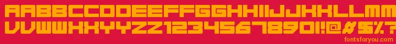 Base45Regular Font – Orange Fonts on Red Background