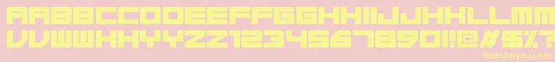 Base45Regular-Schriftart – Gelbe Schriften auf rosa Hintergrund