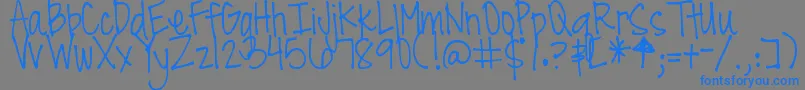 DjbAllTheCoolChicks Font – Blue Fonts on Gray Background