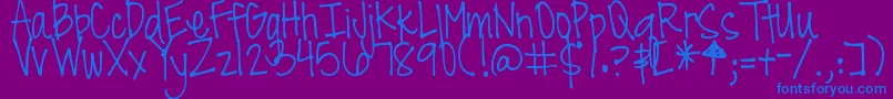 DjbAllTheCoolChicks Font – Blue Fonts on Purple Background