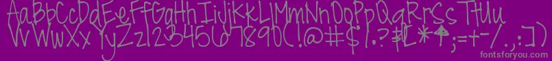 Шрифт DjbAllTheCoolChicks – серые шрифты на фиолетовом фоне