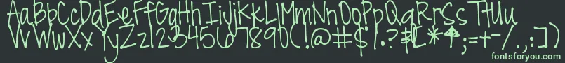 DjbAllTheCoolChicks Font – Green Fonts on Black Background