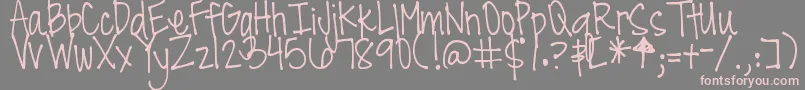 DjbAllTheCoolChicks Font – Pink Fonts on Gray Background
