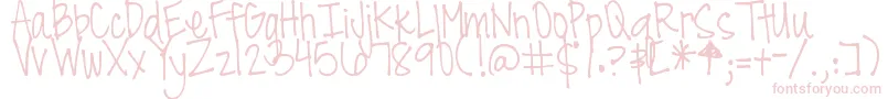 DjbAllTheCoolChicks Font – Pink Fonts on White Background