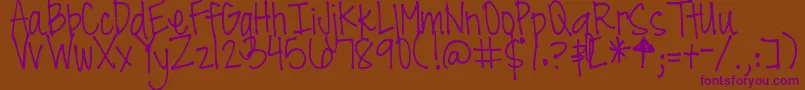 DjbAllTheCoolChicks Font – Purple Fonts on Brown Background