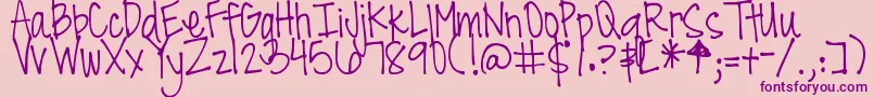 DjbAllTheCoolChicks Font – Purple Fonts on Pink Background