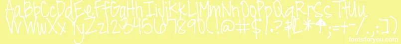 DjbAllTheCoolChicks Font – White Fonts on Yellow Background