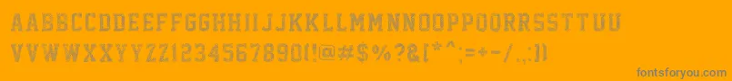 Uniwereklight Font – Gray Fonts on Orange Background