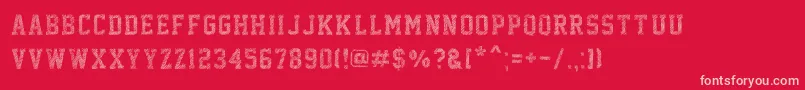 Uniwereklight Font – Pink Fonts on Red Background