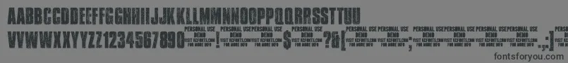 TransitdisplaydemoKcfonts Font – Black Fonts on Gray Background