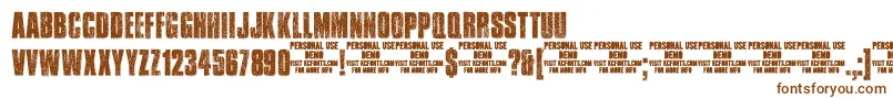 Шрифт TransitdisplaydemoKcfonts – коричневые шрифты на белом фоне