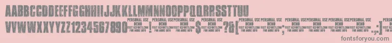 TransitdisplaydemoKcfonts Font – Gray Fonts on Pink Background