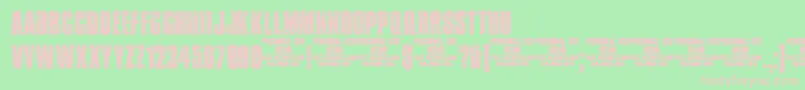 TransitdisplaydemoKcfonts Font – Pink Fonts on Green Background