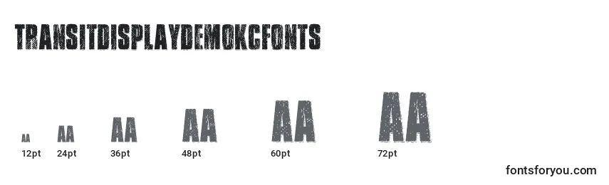 TransitdisplaydemoKcfonts Font Sizes