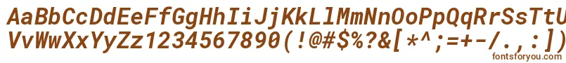 RobotomonoBolditalic Font – Brown Fonts on White Background