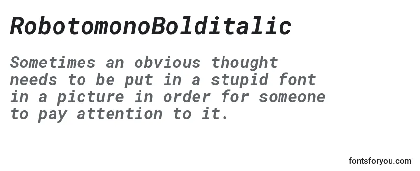 Review of the RobotomonoBolditalic Font