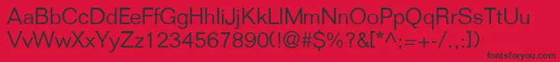 フォントFoldmdrnlgtdbNormal – 赤い背景に黒い文字